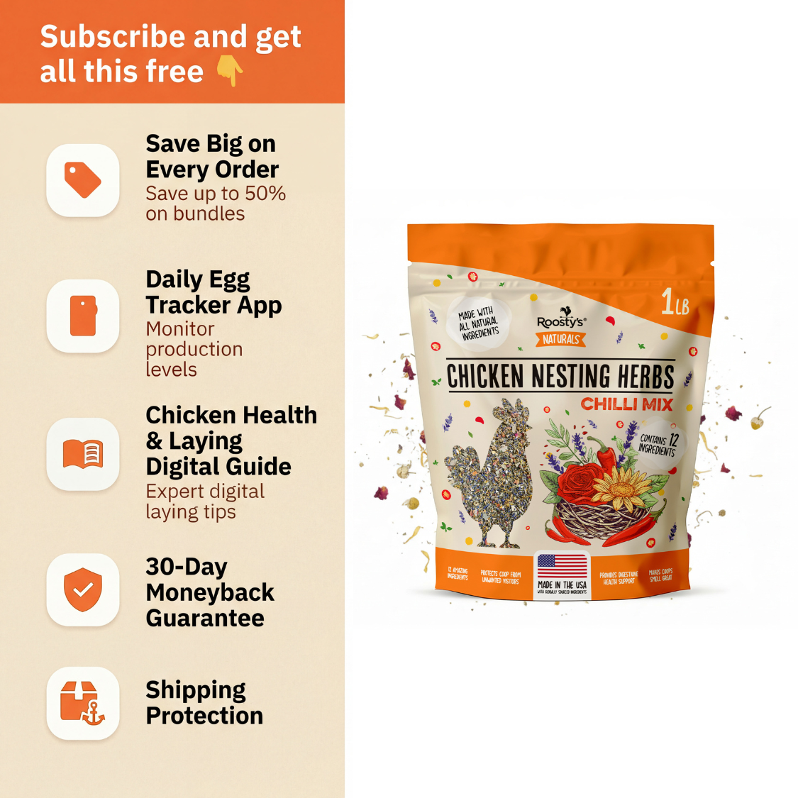 Nesting Herbs - Control Odors & Keep Coops Mite & Lice-Free