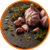 Garlic and oregano